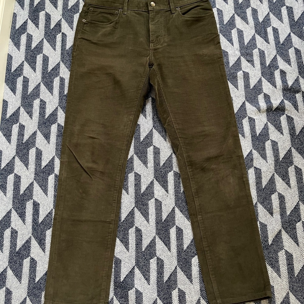 J. Crew Olive Corduroy Pant